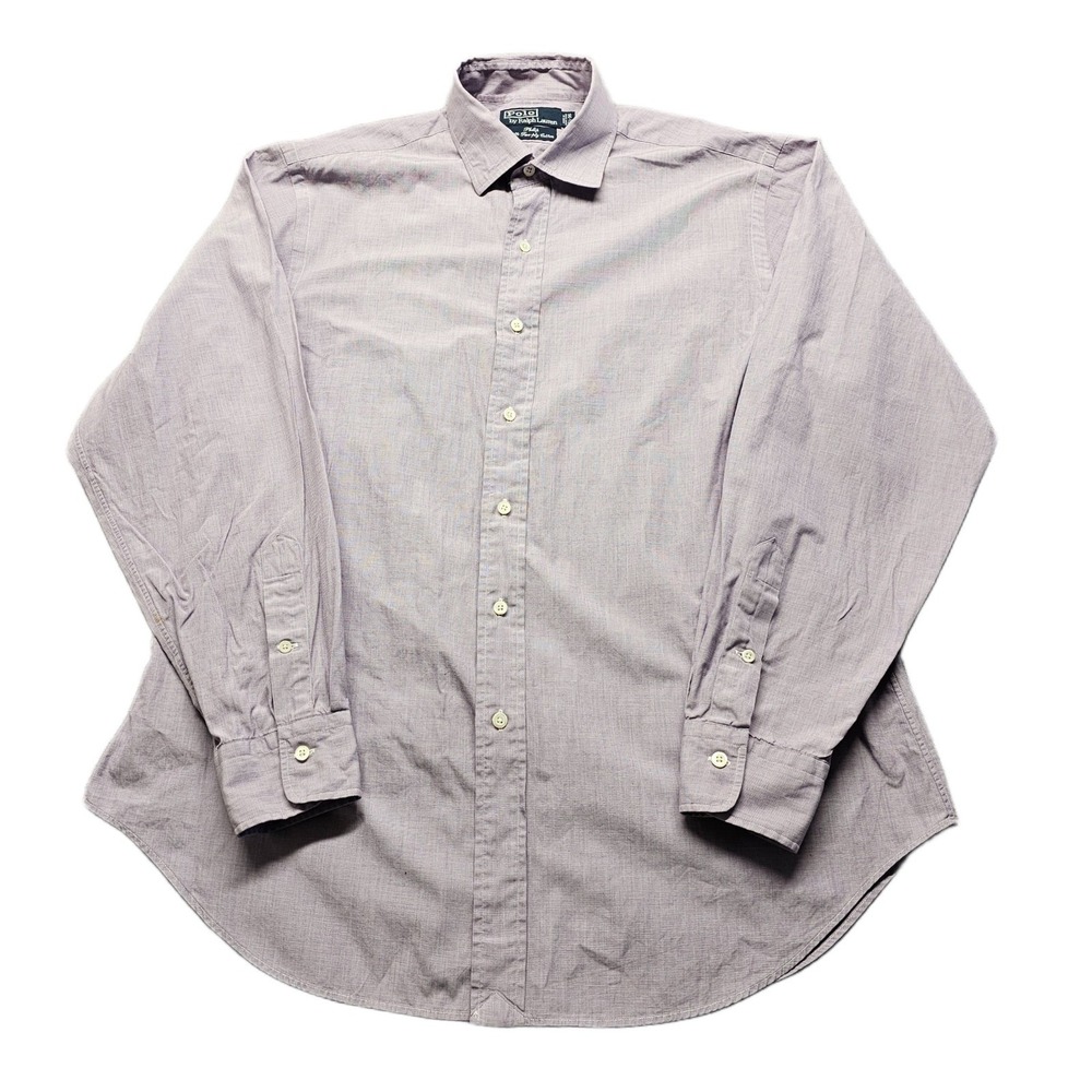 Polo Ralph Lauren Philip Dress Shirt Mens 16.5 Pink Two-Ply Cotton Oxford Formal